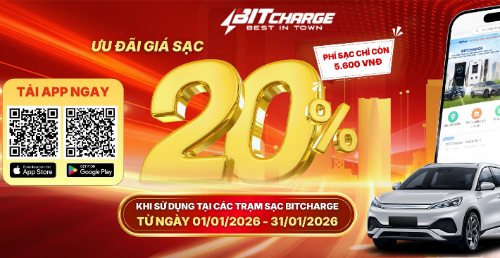 Ưu đãi 20% toàn hệ thống Bitcharge dịp đầu năm mới 2026 